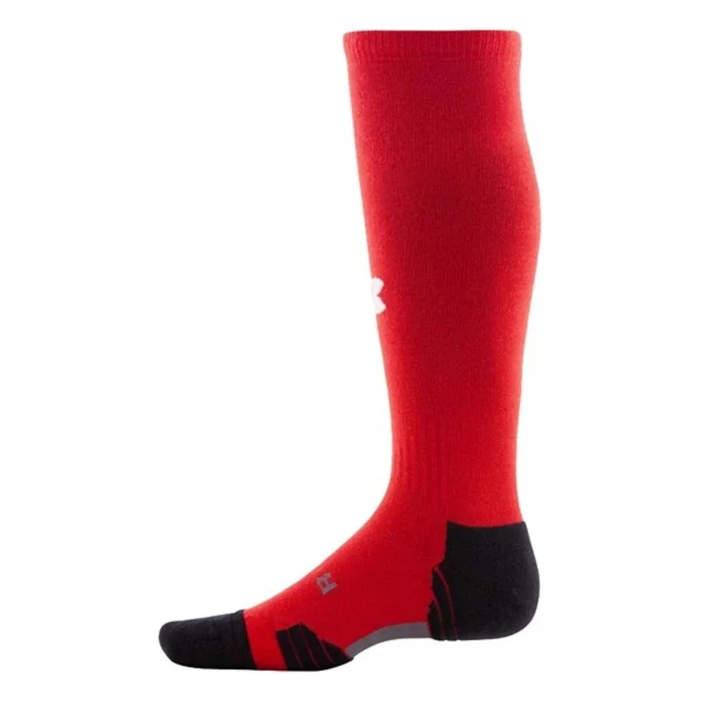 Under Armour Team Socks Youth 13K Small Red Black Cushion Over-The-Calf DSGL580